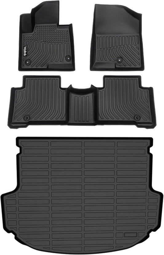 Wailtnb-Car Floor Mats & Cargo Liner Custom for 2013-2018 Hyundai Santa Fe Sport Durable All Weather Protection Floor Liner Full Set Santa Fe Sport Accessories Black