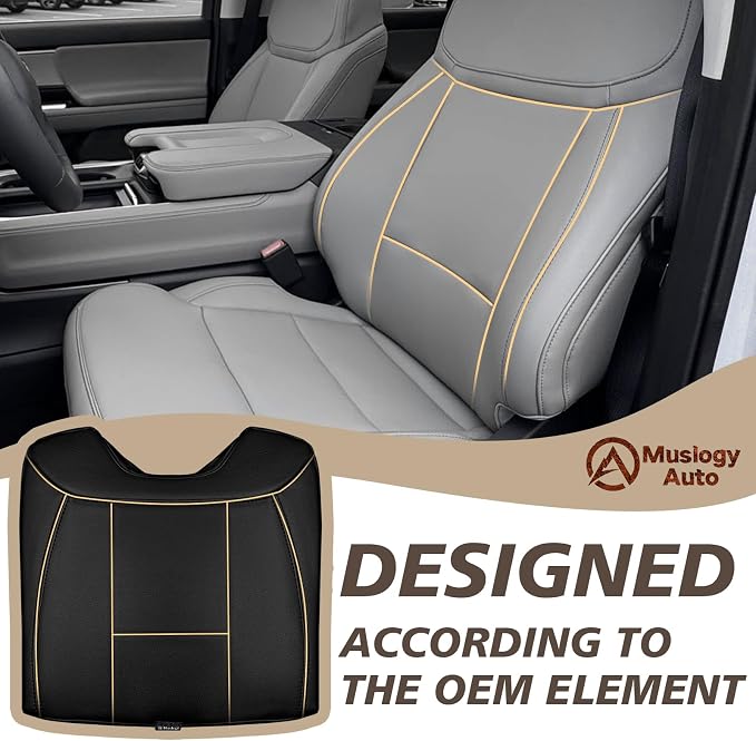 Muslogy Center Console Armrest Cover Fit for Ford Expedition 2025 2026 Accessories, Comfort Armrest Pad Console Lid Cushion Vegan Leather 1-Inch Extra Thick