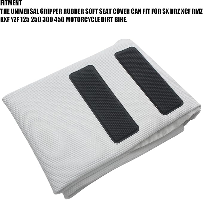 Motorcycle Universal Seat Cover Non-Slip Thick 3D Particles Suitable Rubber Striped Grip Gripper Soft for CRF WR WRF RMZ SXF EXC EXC XC SX CR KLX 250 Dirt Pit Bike Motorbike