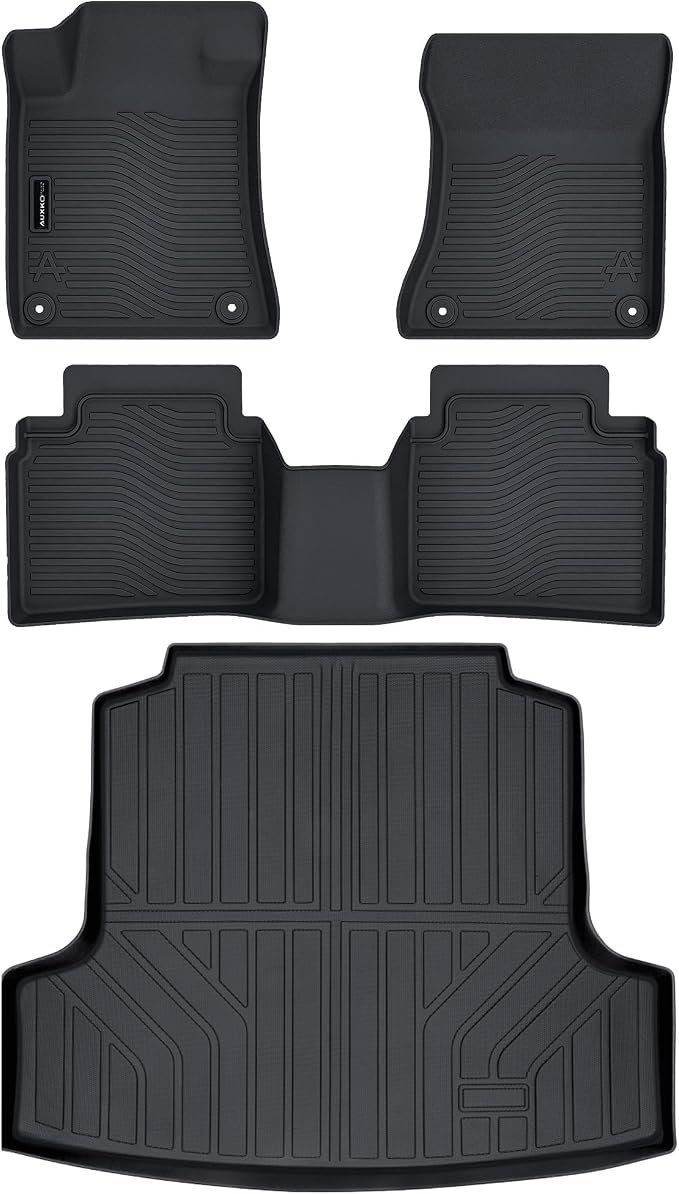 Auxko All Weather Floor Mats Cargo Mat Fit for Nissan Altima 2026 2025 2024 2023 2022 2021 2020 2019 TPE Floor Liner Trunk Mat Altima Accessories All Season Odorless Anti-Slip Black