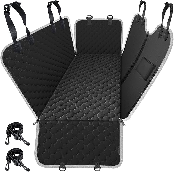 Mancro Dog Car Seat Cover for Back Seat, Waterproof Dog Hammock for Car | 600D Heavy Duty, Scratch-Resistant Back Seat Pet Cover for Dogs with PVE Nonslip Underside, Fits for Sedan, Trucks and SUVs