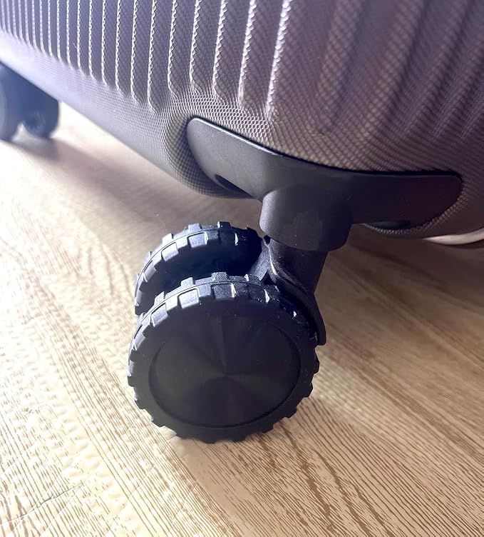 Aliotech 8Pcs Luggage Wheel Covers, Wear Resistant, Noise Resistant Wheel Covers for 2-2.4 Inch Rotary Wheel, Suitcase or Office Chair Casters, Black