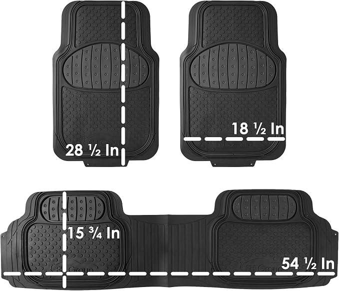 Automotive Floor Mats Pink Climaproof for All Weather Protection Universal Fit Heavy Duty Rubber fits Most Cars, SUVs, and Trucks (Full Set Trim to Fit) FH Group F11500PINK