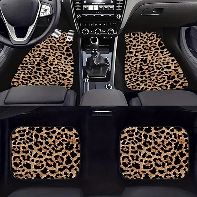 Car Floor Mats Non-Slip Automotive Floor Mats All-Weather Front Rear Car Floor Foot Mat Sets of 4 Pieces Foot Mats Rugs Carpet for Car Trucks SUV Sedans (NO.32)