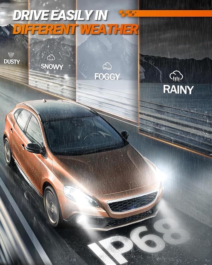 SEALIGHT H10 9140 9145 LED Fog Light Bulbs or DRL, 13,000 LM 600% Super Brighter H10 Fog Lights Led Bulb, 6500K Cool White 9040 9140 Led Fog Lights Bulbs for Cars, Plug & Play, RV Interior Lighting