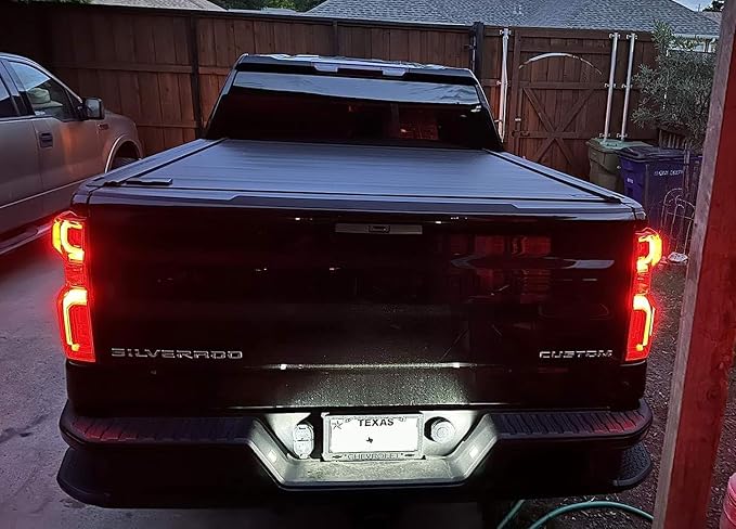 iJDMTOY OEM-Fit 3W Full LED License Plate Light Assembly Kit Compatible With Chevrolet Silverado Colorado GMC Canyon Sierra 1500 2500 3500 Truck, Powered by 15-SMD Xenon White LED Diodes