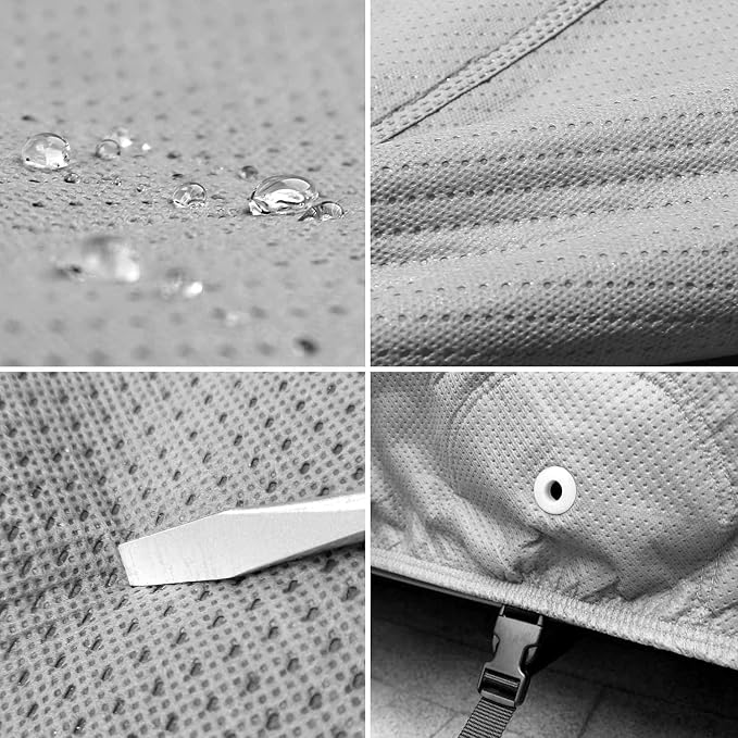 Leader Accessories Jeep Wrangler 2-Door Car Cover, Fits CJ,YJ, TJ,&JK | Waterproof, Breathable & Windproof Protection Against Rain, Snow, UV & Dust, Xtreme Guard Full Cover for Indoor & Outdoor Use