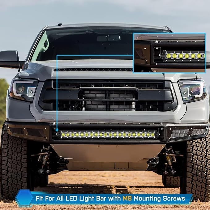 2 Pack Light Bar Mounting Brackets, SWATOW INDUSTRIES Universal LED Light Bar Mounts for Single Row Straight/Curved Lights Bracket Side-Mounted L-Shape for Truck Pickup Wrangler ATV UTV