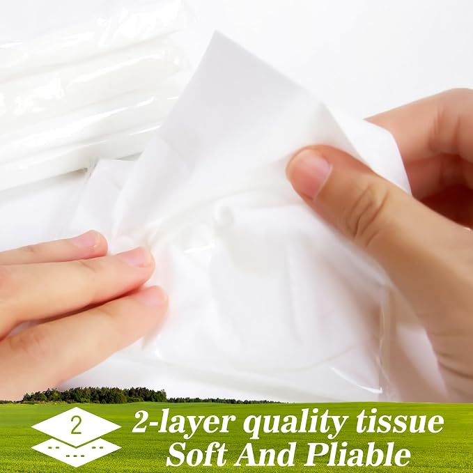 Sukh Car Tissues Refill - 6 Packs Travel Tissue Toilet Facial Paper for Car Visor Holder Box Container Refills Soft and Smooth Wood Pulp Portable Napkin Packs Travel Size 300 Sheets | Soft Wood Pulp Portable Napkin Packs With 300 Sheets, Box Container ...