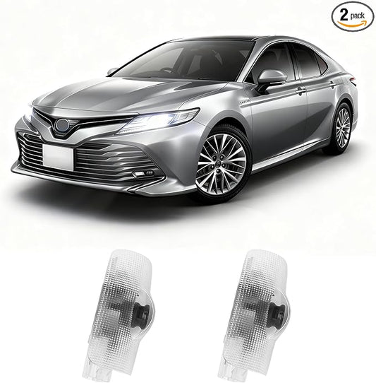 2Pcs Car Door Lights Logo Projector Compatible with Highlander/Camry/4runner/Sienna/Corolla/Tundra/Prius/Venza/Prado/Sequoia/Reiz/Previa/Alphard Model, 3D LED Car Welcome Projector Puddle Lights