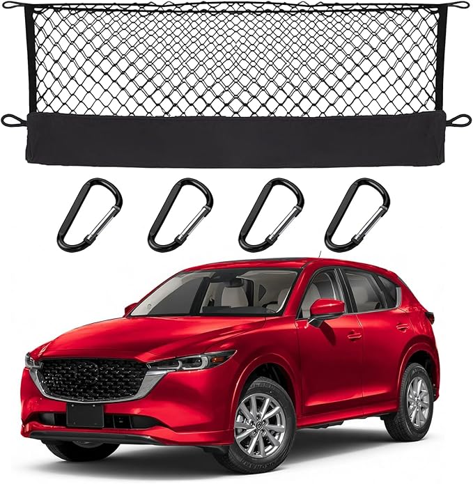 Envelope Style Cargo Net Compatible with Mazda CX-5 2016-2013 fit for CX5 (Old Version) 2016 2015 2014 2013 Trunk Car Rear Tailgate Touring Netting