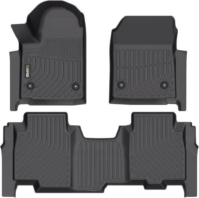 Floor Mats Custom for Chevrolet Silverado EV 2024-2025 (Only for RST Models) All Weather Protection TPE Heavy Duty Non-Slip Automotive Floor Liners Front& 2nd Row Full Set Accessories, Black