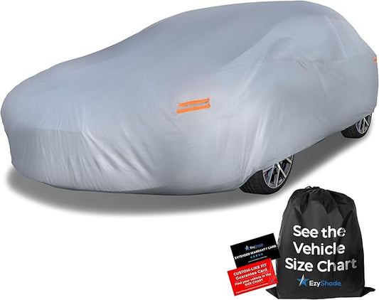 EzyShade Multi-Layer Waterproof Sports Car Cover - See Vehicle Size-Chart - Outdoor Full Exterior Covers for Automobiles - Challenger Charger Monte Carlo Classic Cars. Size C6 (See SizeChart)