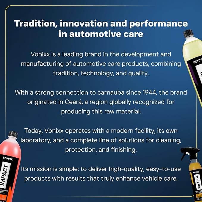 Vonixx Blend Ceramic & Carnauba Paste Wax - Black Edition | Deep Shine for Dark Paints | Ultimate Automotive Care Solution | Lasts up to 7 Months | Water Repellent | 3.4 oz (100 mL)