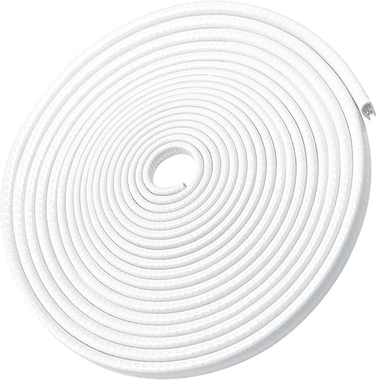 MYFAMIREA 33Ft(10M) Long Car Door Edge Guards,U Shape Edge Trim Rubber Seal Protector Rubber Car Door Protector Car Protection Door Edge Anti-Collision Rubber Clips Fit for Most Car| White |