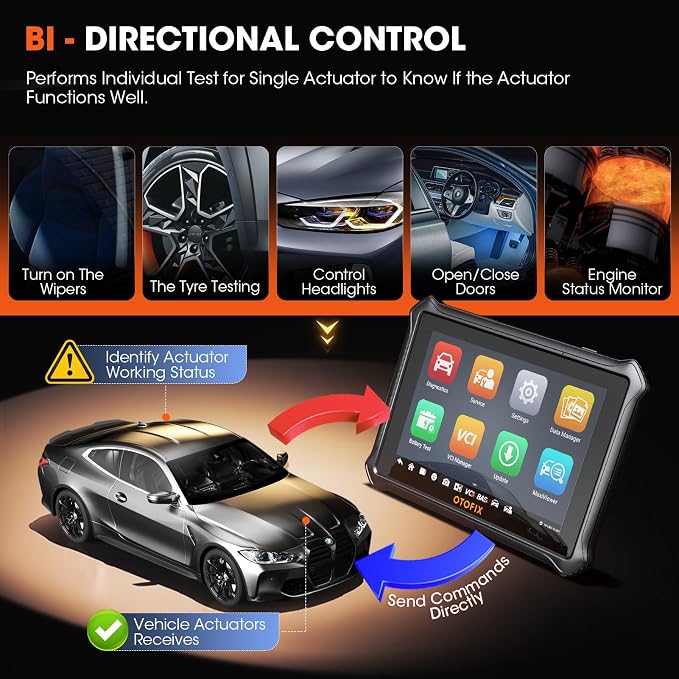 OTOFIX D1 Lite 2026 Bidirectional Scan Tool, Wireless Diagnostic Scanner | 2-Year Free Update, 38+ Services, FCA SGW, CANFD & DoIP, All System Diagnoses, ABS Bleeding, Auto VIN, for 99.99% of Cars