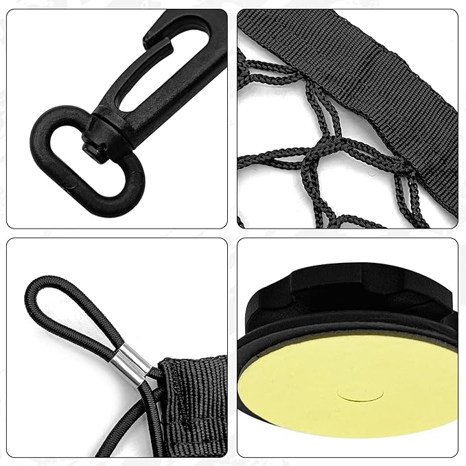 Car Rear Cargo Net Exterior Accessories, Adjustable Elastic Trunk Cargo Storage Organizer Net, Nylon Mesh Double-Layer with Hooks Compatible with Car, Trucks, SUV (35.4"x 15.7")
