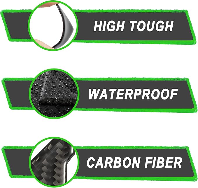 TOMALL 4 Pcs Car Door Edge Guards Door Anti-Collision Strip Anti-Rub Trim Carbon Fiber Texture Accessories Door Corner Bumper Protector Anti-Scratch Universal for All Cars SUV (V-Carbon Fiber Black)