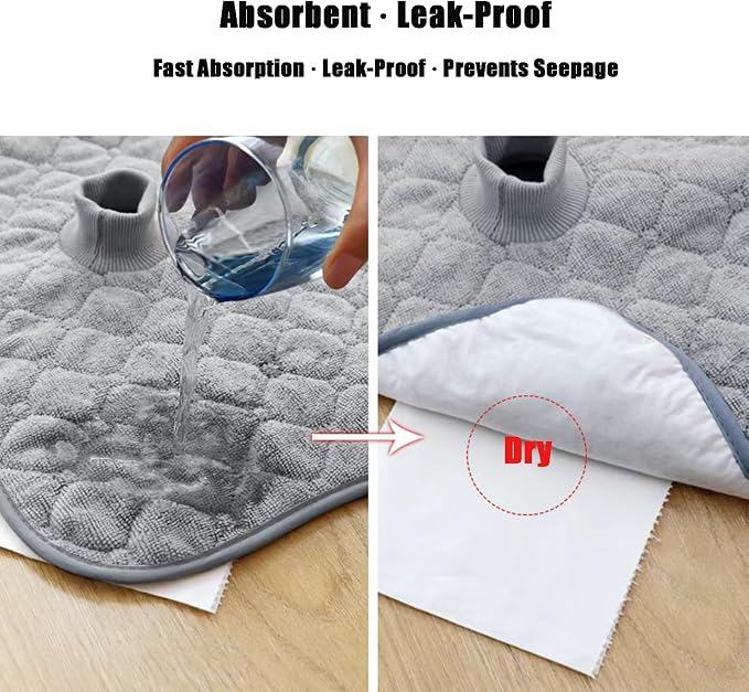 PandaEar 2 Pack Infant Car Seat Protector for Potty Training, Waterproof Piddle Pads Cover Car Seat & Stroller Protector for Babies & Toddlers, Machine Washable, Non-Slip Backing (Grey)
