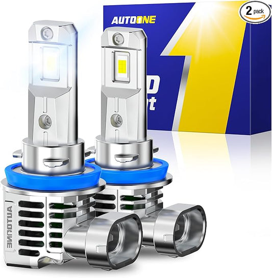 AUTOONE 2026 Upgraded H11 H8 H9 Headlight Bulbs, 1400% Bright 70000 Lumens