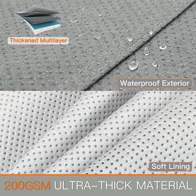 Kayme Heavy Duty Car Cover Custom Fit Mitsubishi Eclipse (2003-2011) Waterproof All Weather for Automobiles, Full Exterior Covers Sun Rain UV Protection.（Deliver About 3-10 Days）
