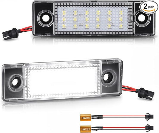 D-Lumina LED License Plate Lights Tag Lamp Assembly Compatible with Chevy Cruze 2009-2023, Powered by 18-SMD 6000K White LED Tag Light, Pack of 2