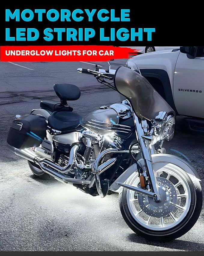 12V Led Light Strip 12.7" Waterproof White Led Light Strips for Car Golf Cart Motorcycles Truck Boat Strip Lights,Pack of 4