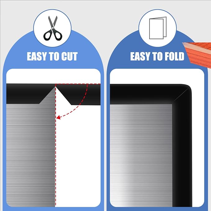 Rubber Edge Trim, Flexible Baby Proof Edge Protector, 1/4"(6mm) U Channel Edge Trim, Self-Adhesive Edge Guards for Plywood, Glass, Flexi-Glass, 10Ft, Black Color