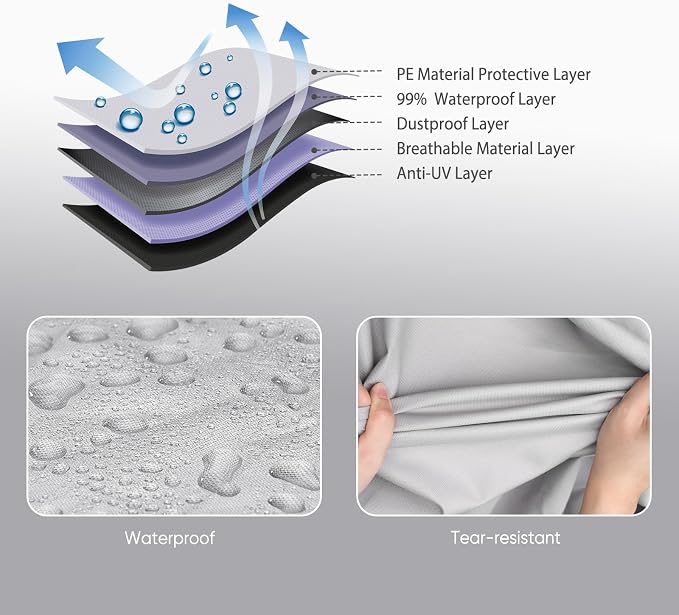 NEVERLAND Car Cover Waterproof Heavy Duty All Weather Protection Snow Anti-UV Windproof Outdoor Full Car Cover