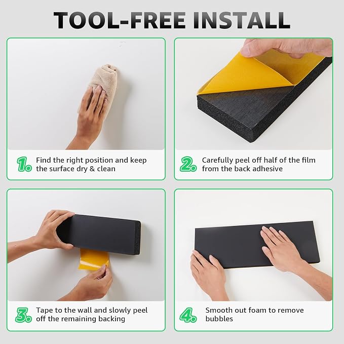 Garage Wall Protector, 4 Pack Garage Car Door Protector Bumper Guard for Car Doors Anti-Collision Self Adhesive EVA Foam for Warehouse Parking Assist