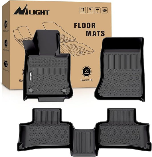 Nilight TPE Floor Mats for Mercedes Benz GLC 300 GLC 43 AMG 2023 2024 2025 2026 All Weather Custom Fit Heavy Duty Floor Liners