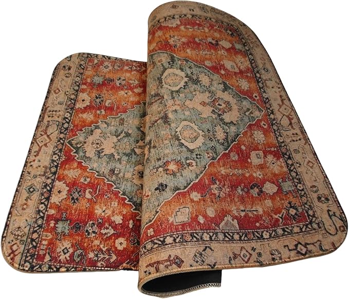 Persian Linen Car Floor Mats, Vintage Oriental Car Accessories | Waterproof & non-slip all-weather mats, universal fit for SUV Sedan, luxury car interior accessories for men and women