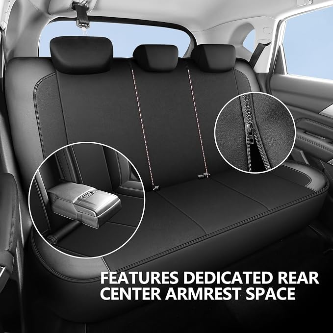 HChengkikz Full Set Neoprene Waterproof Car Seat Covers, Seat Protectors | Water Resistant Seat Protectors, Airbag Compatible, Universal Fit for Sedans, SUVs, Trucks, Vans