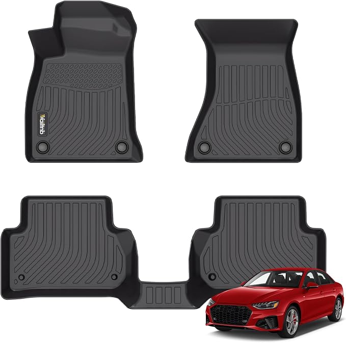 Wailtnb-Mats for Audi A4/S4 2017-2025 & A5/S5 Sportback 2018-2025 (Only Sedan) Floor Mat All Weather Floor Liner Car Mat for A4 Custom Fit Automotive Full Set Accessories