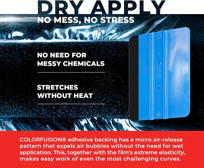 ColorFusion PPF by VViViD, Gloss Cosmic Blue Dry Apply PPF Vinyl Car Wrap Roll 1.3ft x 5ft