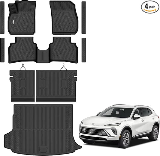 Floor Mats for 2021-2025 2026 Buick Envision with Cargo Liner All Weather TPE Protection Floor Liners Full Set with Trunk Mat for 2021 2022 2023 2024 2025 2026 Buick Envision Accessories