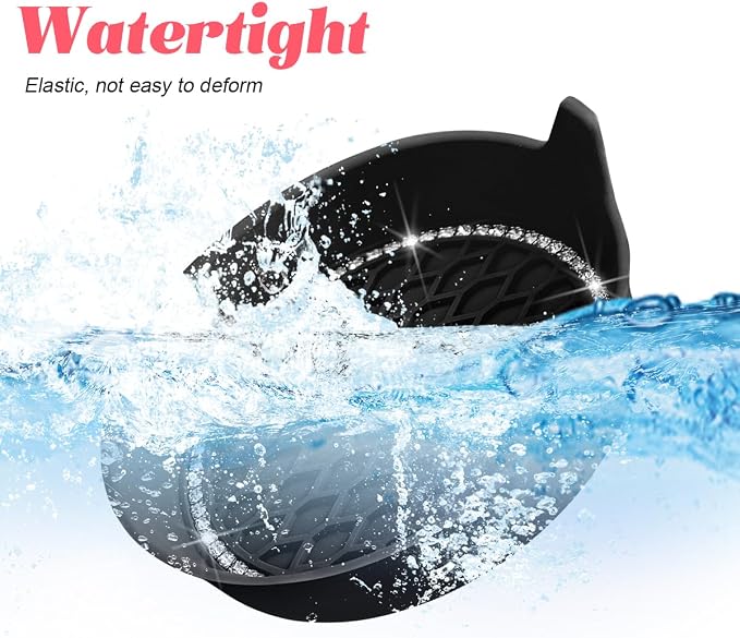 4PCS Bling Car Cup Holder Coaster, Crystal Rhinestone Insert Dustproof Non-Slip Drink Cup Mat, Diamond Shockproof Auto Interior Water Bottle Pad Cushion Coaster, Universal Fit (Black)