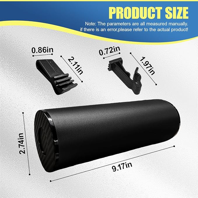 Car Tissue Holder, Cylinder Tissue Box, Refillable Travel Tissues Container, Portable Vehicle Tissue Case for Car Sun Visor, Backseat, Cup Holder, Universal for Cars Office Home (Black)