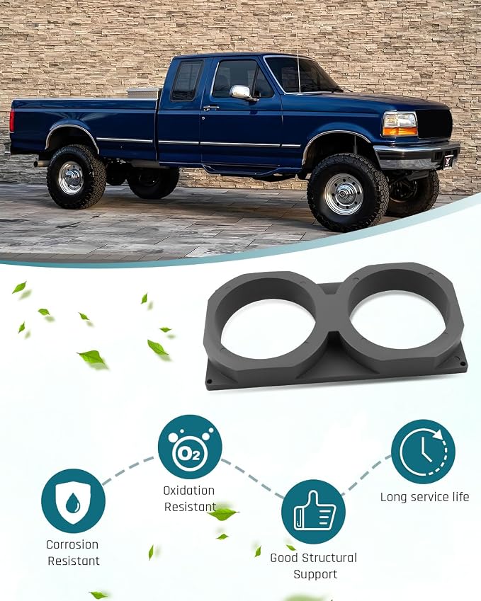 OBS Center Console Dual Cup Holder Fits for OBS Ford F250 F350 1992 1993 1994 1995 1996 1997, Black Double Cup Holder