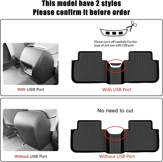 Auxko All Weather Floor & Cargo Mat for Honda Civic Sedan 2026 2025-2022 (Not for Hatchback or Hybrid) TPE Rubber Liners Set All Season Guard Odorless Anti-Slip Floor Mats Trunk Mat