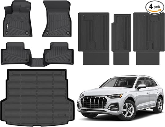 Floor Mats & Cargo Liner Backrest Mat for Audi Q5 / SQ5 2025 2026 All Weather Liners Custom Fit Audi Q5 SQ5 2025 Waterproof Durable Easy to Clean Accessories