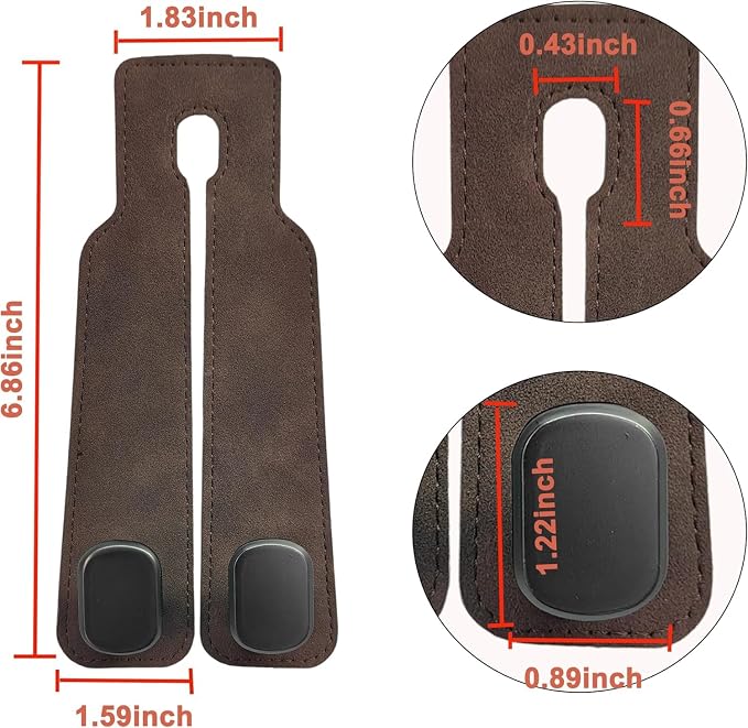 Amelity Car Headrest Hooks, Purse Hook for Car 4 Pack Brown | Universal Car Interior Accessories for Women, Available in 2/4 Pack, Storage Hanger Holds Purses, Backpacks, Grocery Bags