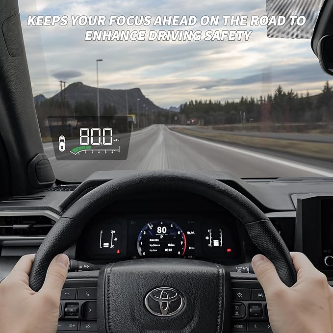 HUD Head up Display for Toyota Tacoma Gen4 2024 2025 2026 & 4Runner 2025 2026 Automotive Speedometers Automotive Voltmeter Gauges Car Accessories
