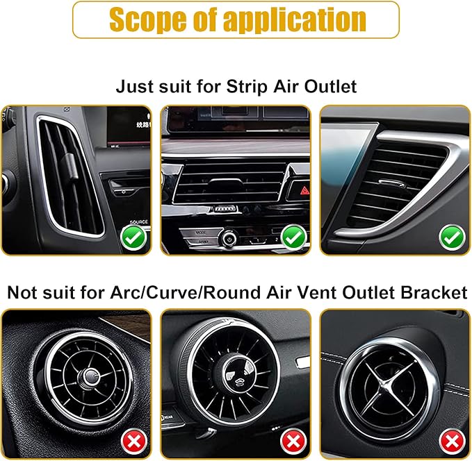 20 Pieces Universal Car Air Conditioner Vent Trim Decoration Strip Accessories, Waterproof Flexible Shiny Auto Car Interior Accessories for All Air Vent Outlet