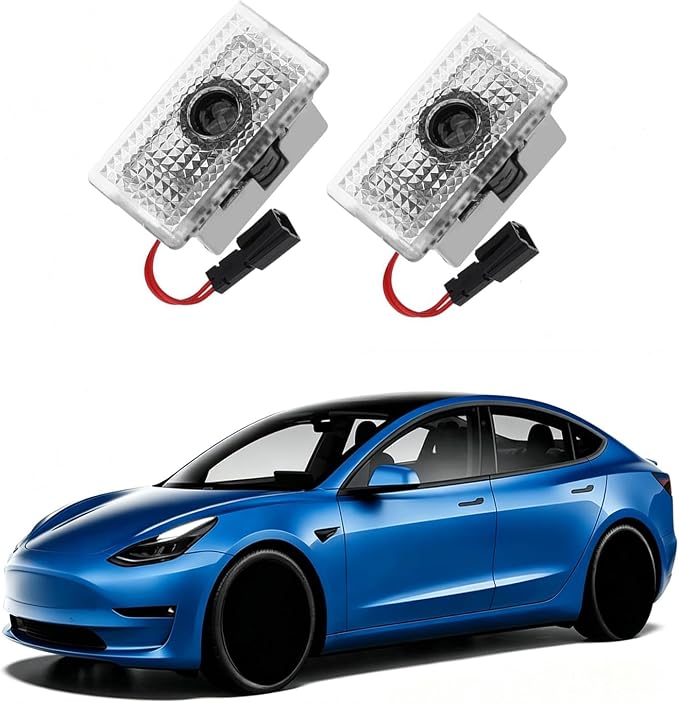Car LED Welcome Light for Model S/3/X/Y 2pcs Car Door Lights Logo Projector