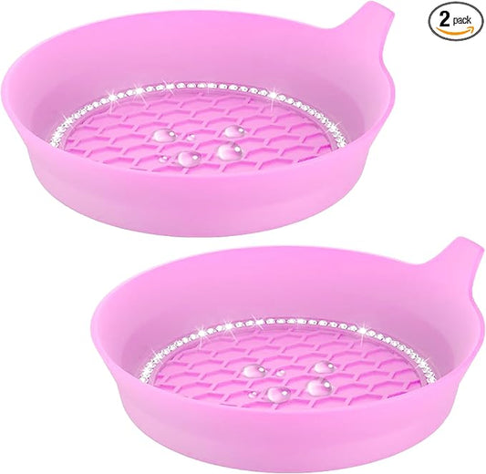 2 PCS Car Cup Coasters, Universal Cup Holder Coaster for Car Accessories, Bling CupHolders Insert for Women Non-Slip Silicone Car Cup Holder Coasters