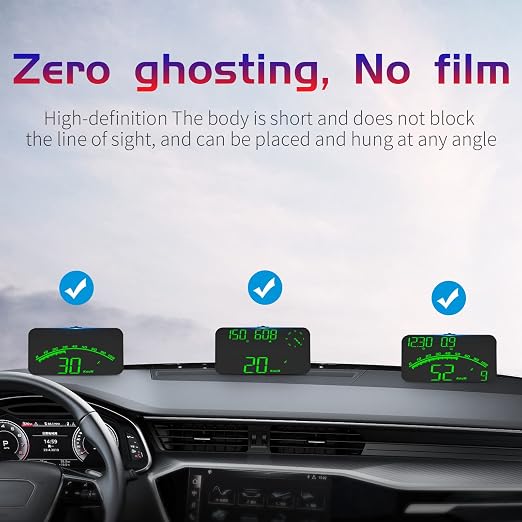 wiiyii Heads up Display for Cars Speedometer for Car, HUD Digital Speedometer for Car with Speed Alarm, Fatigue Driving Reminder, Upgraded 5.5" large-screen, Heads up Display Suitable for All Vehicles