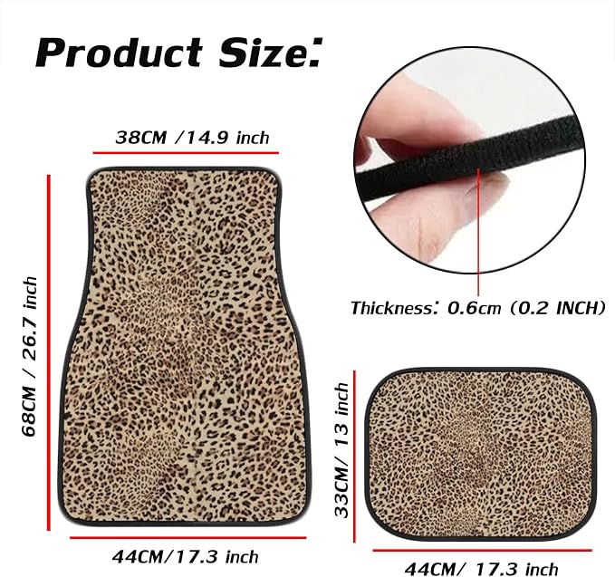 Car Floor Mats Non-Slip Automotive Floor Mats All-Weather Front Rear Car Floor Foot Mat Sets of 4 Pieces Foot Mats Rugs Carpet for Car Trucks SUV Sedans (NO.34)