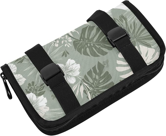 Car Visor Tissue Holder Mask Holder for Car, Car Tissue Box Sun Visor Napkin Holder Car Visor Accessories Adjustable Straps Reusable Durable Easy to Install Tropical Palm Leaves Birds Flower