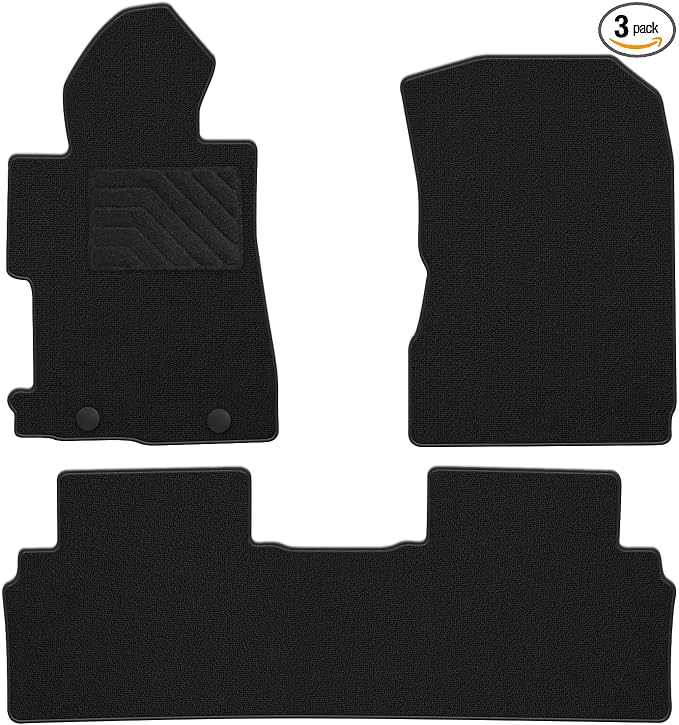 Carpet Floor Mats Fit for 2006-2011 Honda Civic Coupe & Sedan | Custom Fit All Weather Anti-Slip Waterproof Floor Liners for Civic, Black - 3pcs